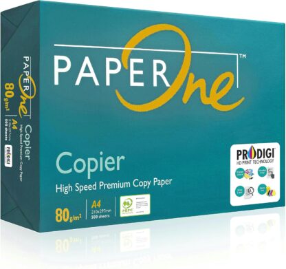 PaperOne Copia, bianco, 80 g, A4, PEFC, risma da 500 fogli - scatola da 5 risme