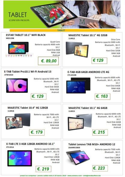 Tablet promo marzo